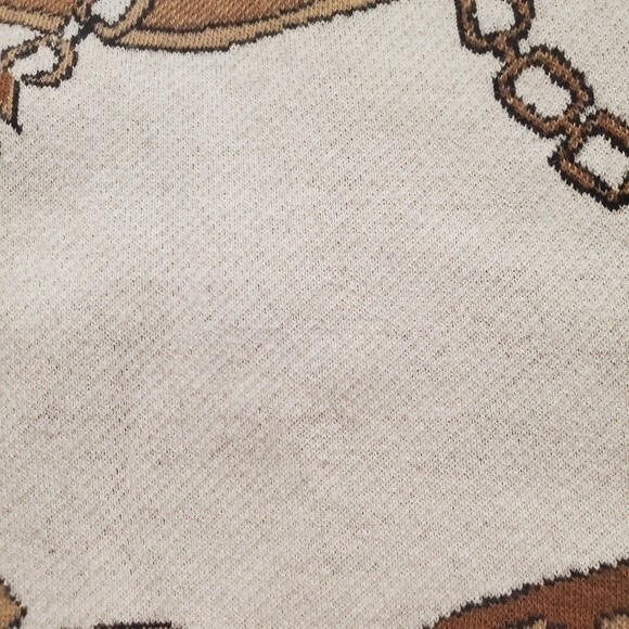 Chico's Classic Chain Belt and Floral Motif Bateau Neck Pullover Sweater Sz M - Picture 14 of 14